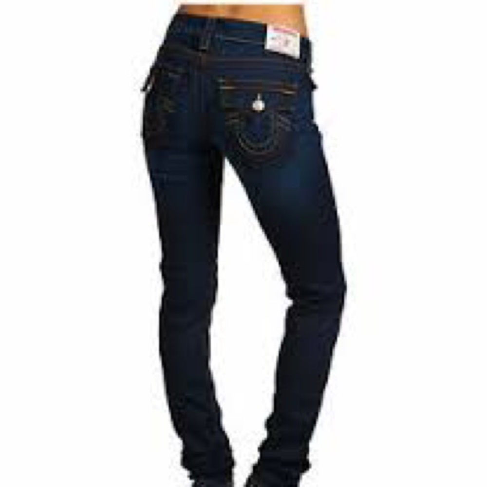 True Religion Jodie low rise skinny leg blue jeans